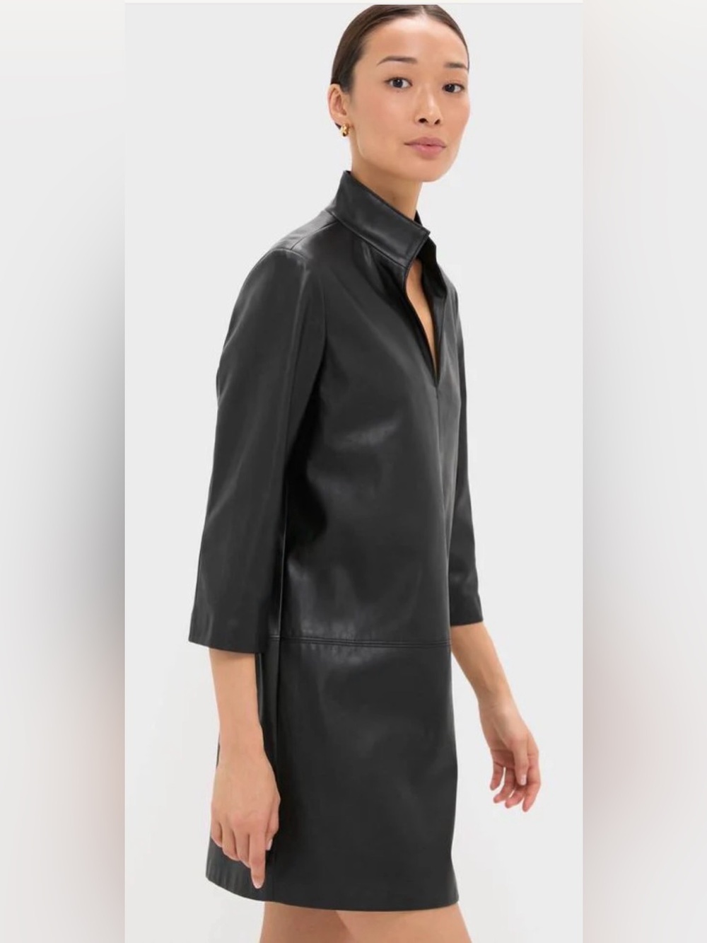 EUC Tuckernuck Black Faux Leather Clifton Dress